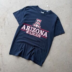 90s Mens Foot Locker Arizona Wildcats Collegiate Graphic T-Shirt Navy Small